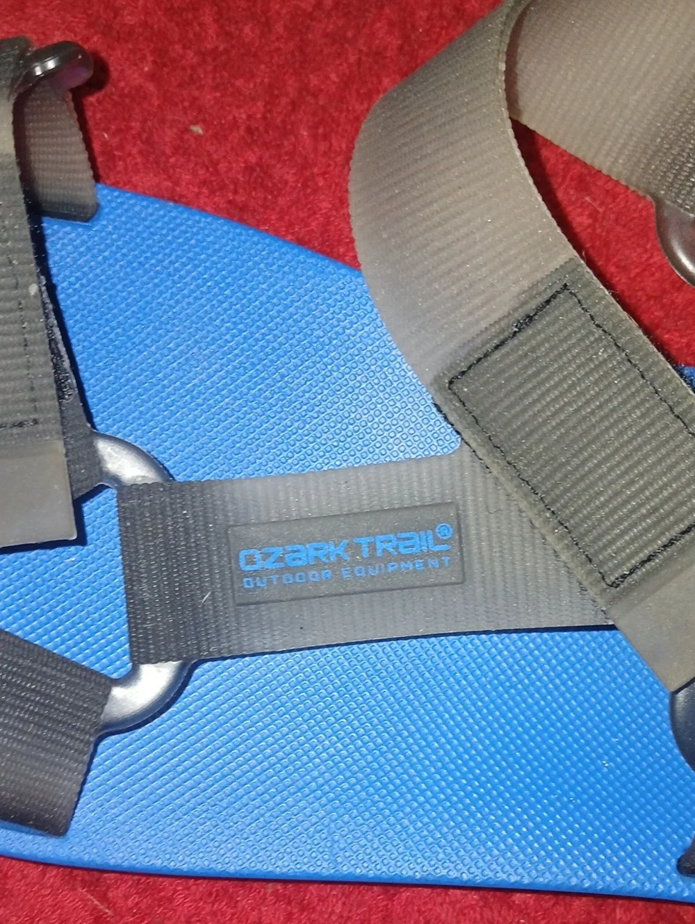 OZARK TRAIL MEN'S Blue Footbed Sandals with Black Straps